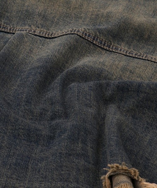SPINNS（スピンズ）の「ショート丈オーバーダイデニムジャケット（デニムジャケット・レディース・ブルー/ブラック・ONESIZE）」の19枚目の写真