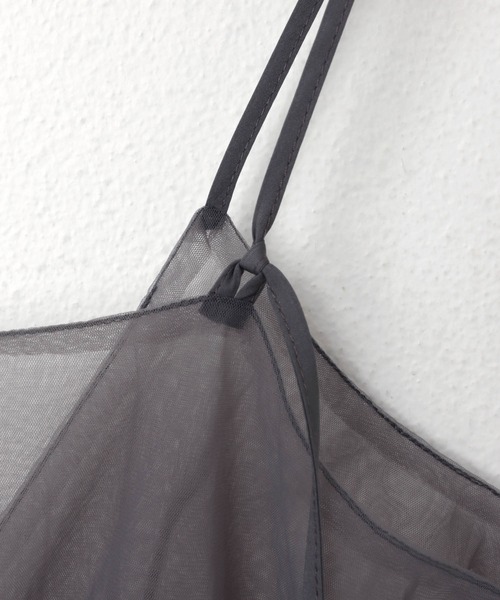 andme（アンドミー）の「フロントリボンチュールキャミソールビスチェ（キャミソール・レディース・チャコールグレー/ブラック/アイボリー・M）」の19枚目の写真