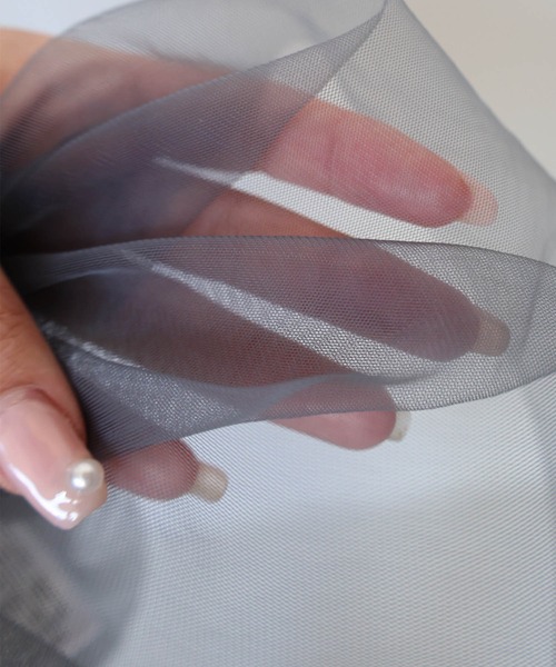 andme（アンドミー）の「フロントリボンチュールキャミソールビスチェ（キャミソール・レディース・チャコールグレー/ブラック/アイボリー・M）」の17枚目の写真