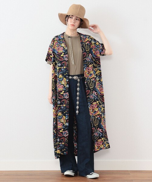 BEAMS BOY(ビームスボーイ)の「SUN SURF × BEAMS BOY / 別注 シャツ ワンピース(シャツワンピース・レディース・ネイビー/ブラック・FREE)」の5枚目の写真