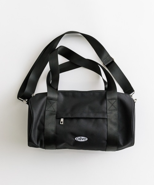 OLIVE des OLIVE（オリーブデオリーブ）の「刺繍入りミニドラムバッグ　1041120080（ボストンバッグ・レディース・アイボリー/ピンク/ブラック・FREE）」の3枚目の写真