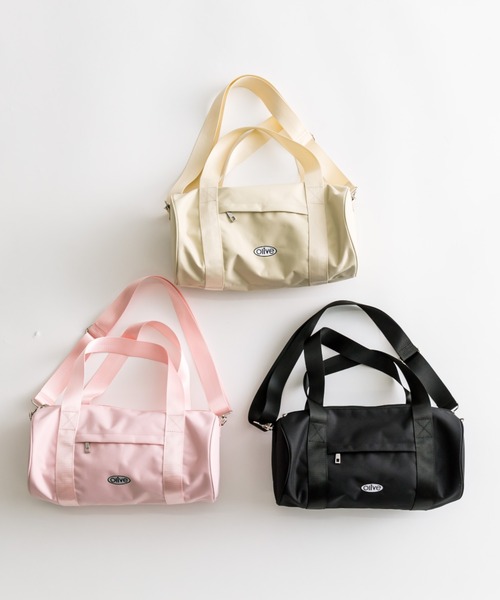 OLIVE des OLIVE（オリーブデオリーブ）の「刺繍入りミニドラムバッグ　1041120080（ボストンバッグ・レディース・アイボリー/ピンク/ブラック・FREE）」の8枚目の写真