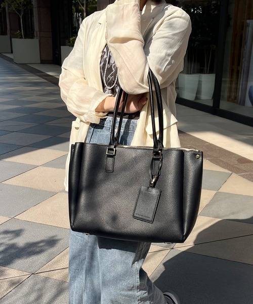 ORiental TRaffic（オリエンタルトラフィック）の「A4横長 トートバッグ  BA-220（トートバッグ・レディース・ベージュ/ブラック・ﾌﾘ-）」の17枚目の写真