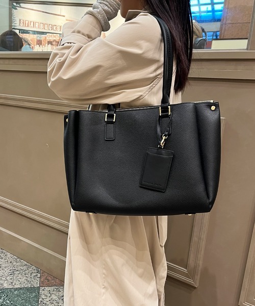 ORiental TRaffic（オリエンタルトラフィック）の「A4横長 トートバッグ  BA-220（トートバッグ・レディース・ベージュ/ブラック・ﾌﾘ-）」の14枚目の写真