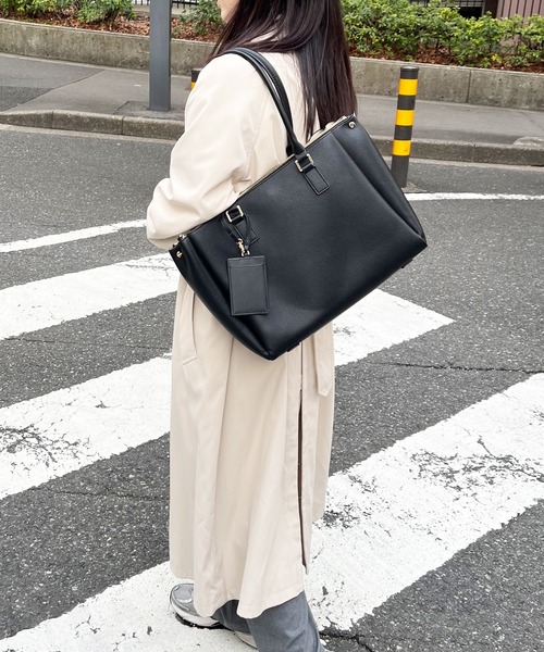 ORiental TRaffic（オリエンタルトラフィック）の「A4横長 トートバッグ  BA-220（トートバッグ・レディース・ベージュ/ブラック・ﾌﾘ-）」の10枚目の写真