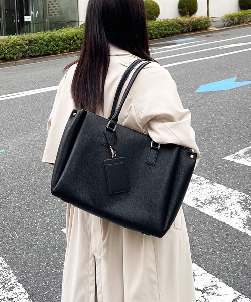 ORiental TRaffic（オリエンタルトラフィック）の「A4横長 トートバッグ  BA-220（トートバッグ・レディース・ベージュ/ブラック・ﾌﾘ-）」の9枚目の写真