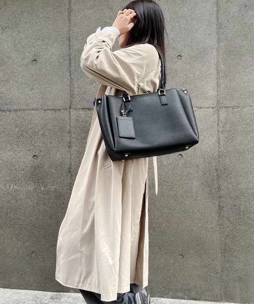 ORiental TRaffic（オリエンタルトラフィック）の「A4横長 トートバッグ  BA-220（トートバッグ・レディース・ベージュ/ブラック・ﾌﾘ-）」の12枚目の写真