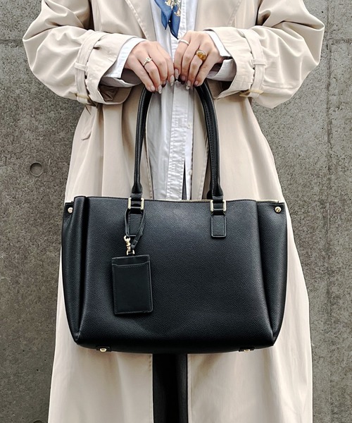 ORiental TRaffic（オリエンタルトラフィック）の「A4横長 トートバッグ  BA-220（トートバッグ・レディース・ベージュ/ブラック・ﾌﾘ-）」の7枚目の写真