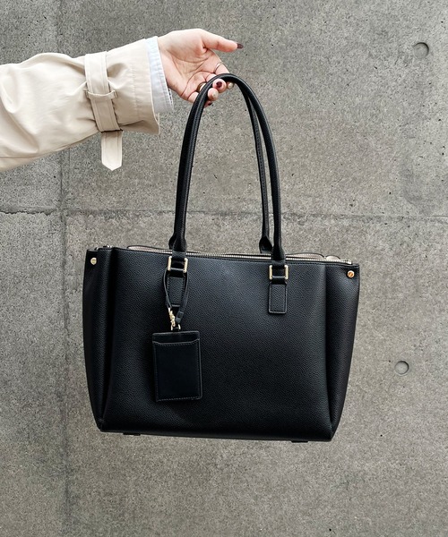 ORiental TRaffic（オリエンタルトラフィック）の「A4横長 トートバッグ  BA-220（トートバッグ・レディース・ベージュ/ブラック・ﾌﾘ-）」の6枚目の写真