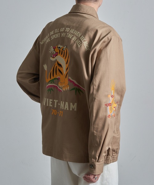 HOUSTON（ヒューストン）の「【HOUSTON】51350 VIETNAM JACKET (TIGER)（その他アウター・メンズ・ホワイト/ブラック/オリーブ/カーキ・M/XL/L）」の18枚目の写真