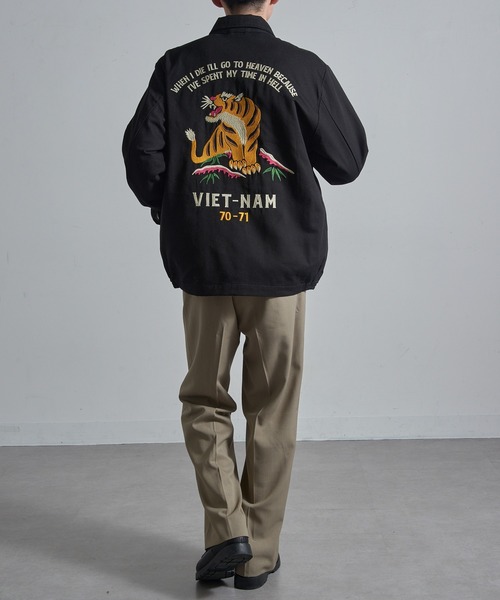 HOUSTON（ヒューストン）の「【HOUSTON】51350 VIETNAM JACKET (TIGER)（その他アウター・メンズ・ホワイト/ブラック/オリーブ/カーキ・M/XL/L）」の12枚目の写真