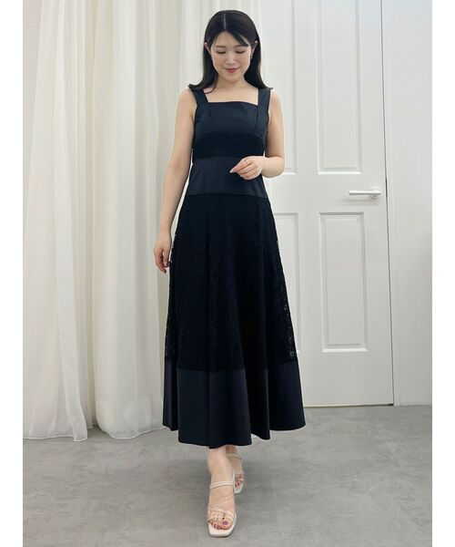 MERCURYDUO（マーキュリーデュオ）の「パネルレースバックシャンワンピース（ワンピース・レディース・ブラック/オフホワイト/ピンク・SMALL/MEDIUM）」の4枚目の写真