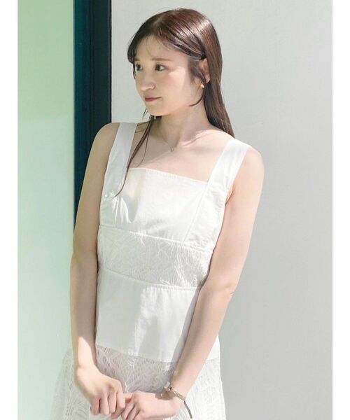 MERCURYDUO（マーキュリーデュオ）の「パネルレースバックシャンワンピース（ワンピース・レディース・ブラック/オフホワイト/ピンク・SMALL/MEDIUM）」の14枚目の写真