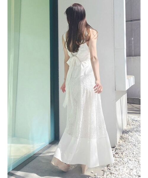 MERCURYDUO（マーキュリーデュオ）の「パネルレースバックシャンワンピース（ワンピース・レディース・ブラック/オフホワイト/ピンク・SMALL/MEDIUM）」の15枚目の写真