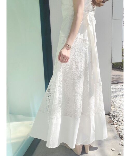 MERCURYDUO（マーキュリーデュオ）の「パネルレースバックシャンワンピース（ワンピース・レディース・ブラック/オフホワイト/ピンク・SMALL/MEDIUM）」の16枚目の写真