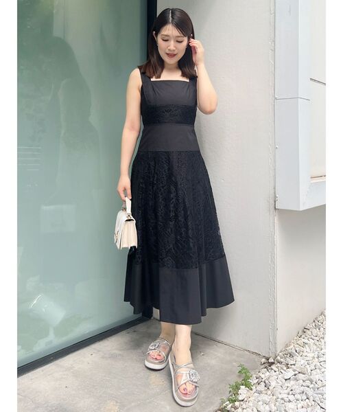 MERCURYDUO（マーキュリーデュオ）の「パネルレースバックシャンワンピース（ワンピース・レディース・ブラック/オフホワイト/ピンク・SMALL/MEDIUM）」の17枚目の写真