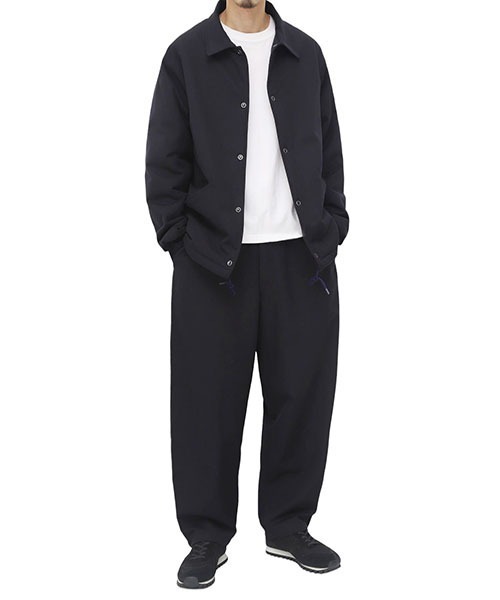 GOLD（ゴールド）の「東洋エンタープライズ GOLD / ゴールド：WOOL GABARDINE PADDING COACH JACKET：23B-GL15367[MUS]（ブルゾン・メンズ・ネイビー/ブラウン・S/M/L）」の3枚目の写真