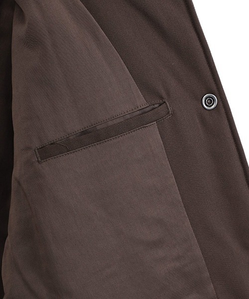 GOLD（ゴールド）の「東洋エンタープライズ GOLD / ゴールド：WOOL GABARDINE PADDING COACH JACKET：23B-GL15367[MUS]（ブルゾン・メンズ・ネイビー/ブラウン・S/M/L）」の14枚目の写真