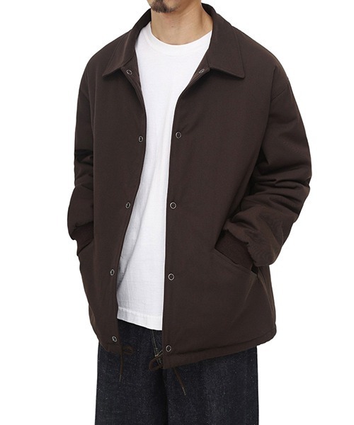 GOLD（ゴールド）の「東洋エンタープライズ GOLD / ゴールド：WOOL GABARDINE PADDING COACH JACKET：23B-GL15367[MUS]（ブルゾン・メンズ・ネイビー/ブラウン・S/M/L）」の17枚目の写真