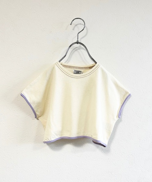 Life Support Products(ライフサポートプロダクツ)の「ムジショート丈Tシャツ(90~150cm)(Tシャツ/カットソー・キッズ・モカ/チャコール/ラベンダー/ホワイト系その他/オフホワイト/ブルー・90/100/110/120/130/140/150)」の1枚目の写真