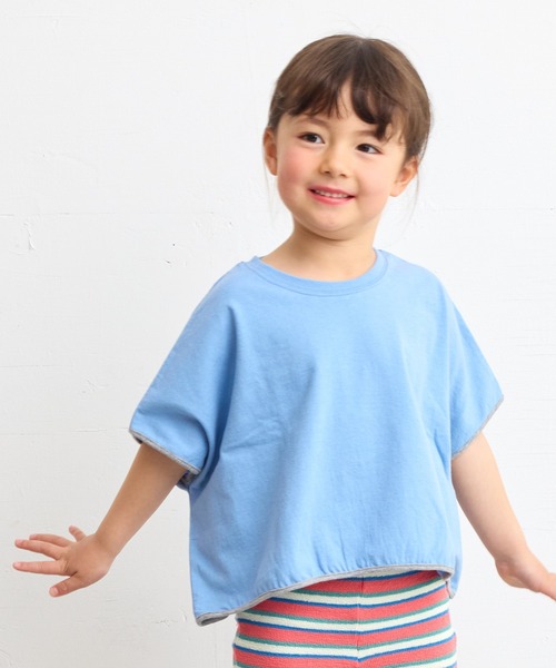 Life Support Products(ライフサポートプロダクツ)の「ムジショート丈Tシャツ(90~150cm)(Tシャツ/カットソー・キッズ・モカ/チャコール/ラベンダー/ホワイト系その他/オフホワイト/ブルー・90/100/110/120/130/140/150)」の5枚目の写真