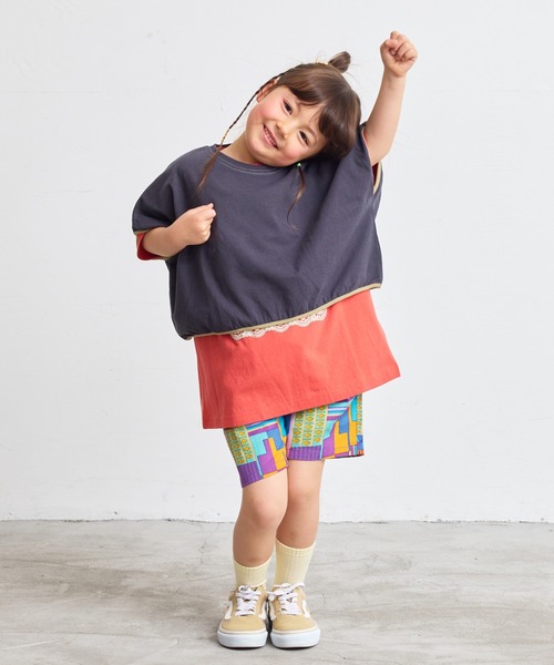 Life Support Products(ライフサポートプロダクツ)の「ムジショート丈Tシャツ(90~150cm)(Tシャツ/カットソー・キッズ・モカ/チャコール/ラベンダー/ホワイト系その他/オフホワイト/ブルー・90/100/110/120/130/140/150)」の16枚目の写真
