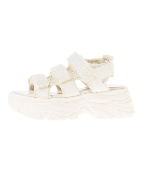 INGNI（イング）の「厚底ベルクロスポサン（サンダル・レディース・アイボリー/ブラック・M/L）」の4枚目の写真