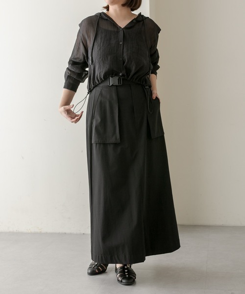 ear PAPILLONNER(イアパピヨネ)の「《日よけ・冷房対策》シアーパーカー【SUM1 STYLE】(パーカー・レディース・ブラック/ホワイト・FREE)」の12枚目の写真