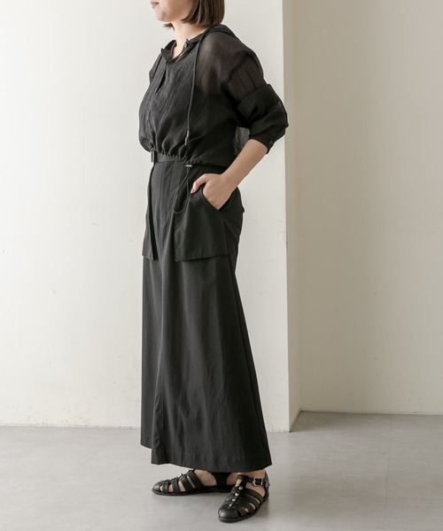 ear PAPILLONNER(イアパピヨネ)の「《日よけ・冷房対策》シアーパーカー【SUM1 STYLE】(パーカー・レディース・ブラック/ホワイト・FREE)」の13枚目の写真