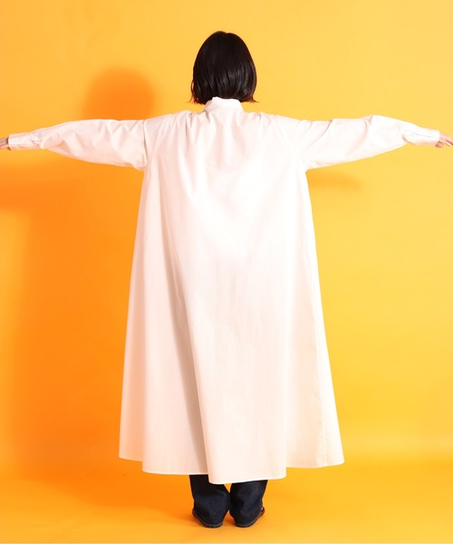cepo(セポ)の「kacaフレアーシャツワンピース(シャツワンピース・レディース・イエロー/オフホワイト・M)」の12枚目の写真