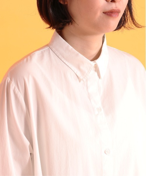 cepo(セポ)の「kacaフレアーシャツワンピース(シャツワンピース・レディース・イエロー/オフホワイト・M)」の14枚目の写真