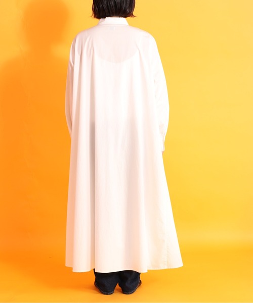 cepo(セポ)の「kacaフレアーシャツワンピース(シャツワンピース・レディース・イエロー/オフホワイト・M)」の16枚目の写真