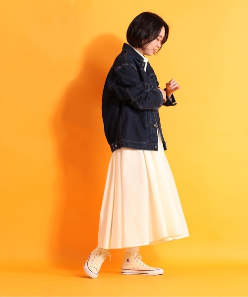 cepo(セポ)の「kacaフレアーシャツワンピース(シャツワンピース・レディース・イエロー/オフホワイト・M)」の21枚目の写真