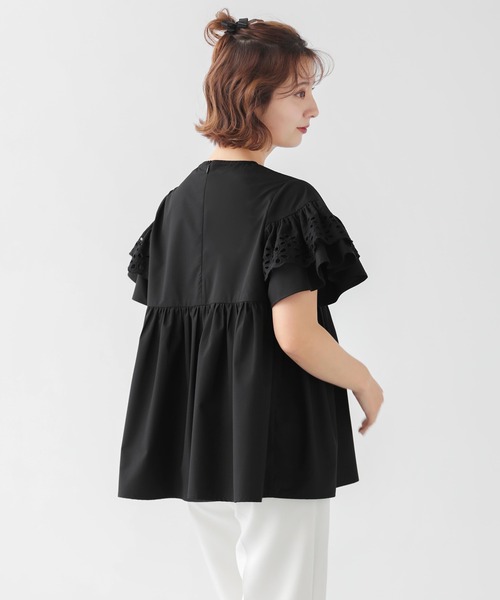 セール】カットワークスリーブブラウス（シャツ/ブラウス）｜Fit