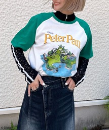 4GEEKS BY SPIRALGIRL | 【Disney/ディズニー/ピーター・パン/ネバーランド】ヴィンテージ風アートラグランTシャツ(Tシャツ/カットソー)