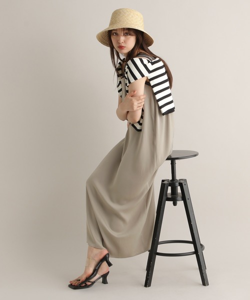 Andemiu(アンデミュウ)の「【イエローZOZO限定】キャミワンピース119387(ワンピース・レディース・グリーン/カーキ/ブラック/イエロー/ベージュ・FREE)」の21枚目の写真