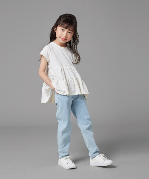 COMME CA ISM(コムサイズム)の「速乾 ティアード 半袖Tシャツ(Tシャツ/カットソー・キッズ・ラベンダー/アイボリー・110cm/100cm/120cm/130cm/140cm/150cm)」の3枚目の写真