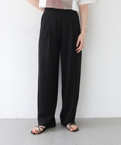 HER CLOSET(ハークローゼット)の「【HER CLOSET】WEB限定セルフカットカーブパンツ WEB LIMITED SELF-CUT CURVE PANTS(その他パンツ・レディース・レッド/グリーン/ブルー/ブラック・M)」の2枚目の写真