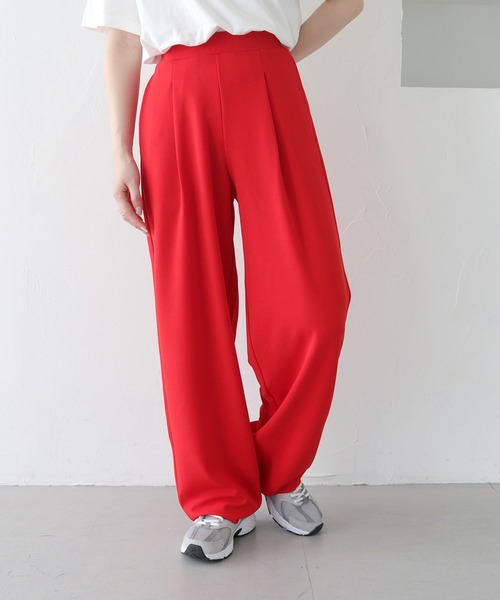 HER CLOSET(ハークローゼット)の「【HER CLOSET】WEB限定セルフカットカーブパンツ WEB LIMITED SELF-CUT CURVE PANTS(その他パンツ・レディース・レッド/グリーン/ブルー/ブラック・M)」の9枚目の写真