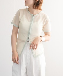 KBF | メッシュZIPトップス(Tシャツ/カットソー)