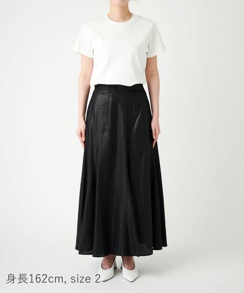 N.O.R.C（ノーク）の「ラメリネンフレアスカート（スカート・レディース・ブラック/ブラウン・S/M）」の11枚目の写真