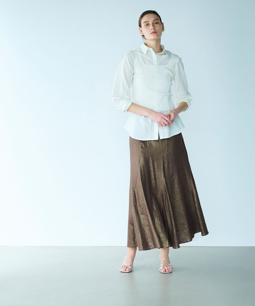 N.O.R.C（ノーク）の「ラメリネンフレアスカート（スカート・レディース・ブラック/ブラウン・S/M）」の22枚目の写真