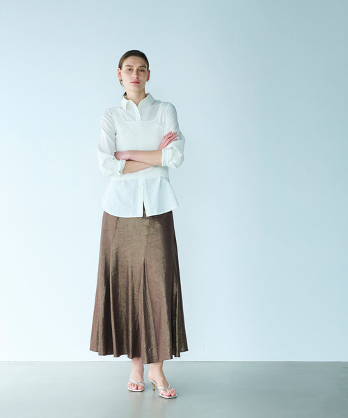N.O.R.C（ノーク）の「ラメリネンフレアスカート（スカート・レディース・ブラック/ブラウン・S/M）」の21枚目の写真