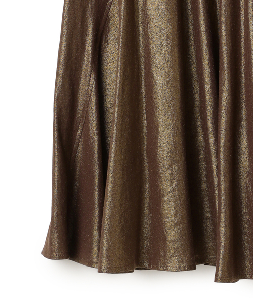 N.O.R.C（ノーク）の「ラメリネンフレアスカート（スカート・レディース・ブラック/ブラウン・S/M）」の4枚目の写真