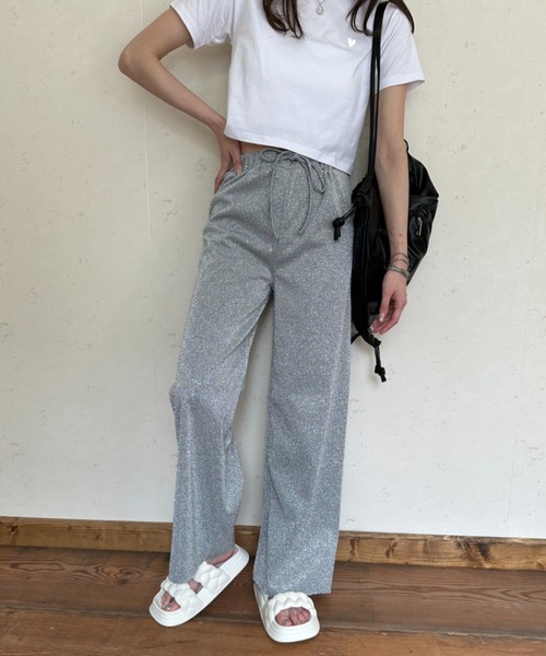 Per sist ence(パーシエンス)の「ラメカットソーパンツ(その他パンツ・レディース・グレー/ブラック・FREE)」の22枚目の写真
