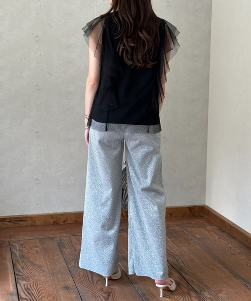 Per sist ence(パーシエンス)の「ラメカットソーパンツ(その他パンツ・レディース・グレー/ブラック・FREE)」の11枚目の写真