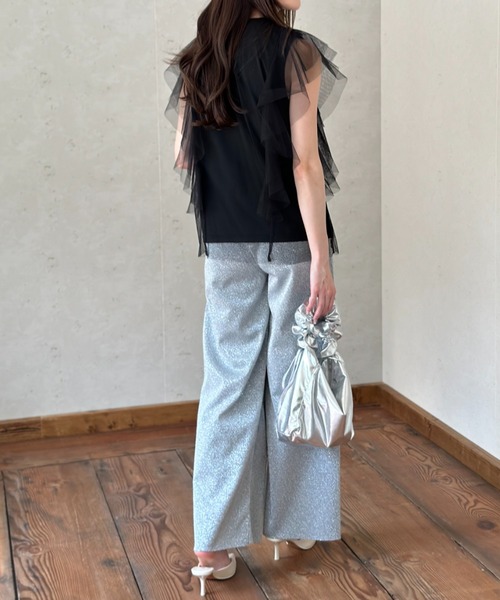 Per sist ence(パーシエンス)の「ラメカットソーパンツ(その他パンツ・レディース・グレー/ブラック・FREE)」の12枚目の写真