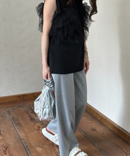 Per sist ence(パーシエンス)の「ラメカットソーパンツ(その他パンツ・レディース・グレー/ブラック・FREE)」の17枚目の写真