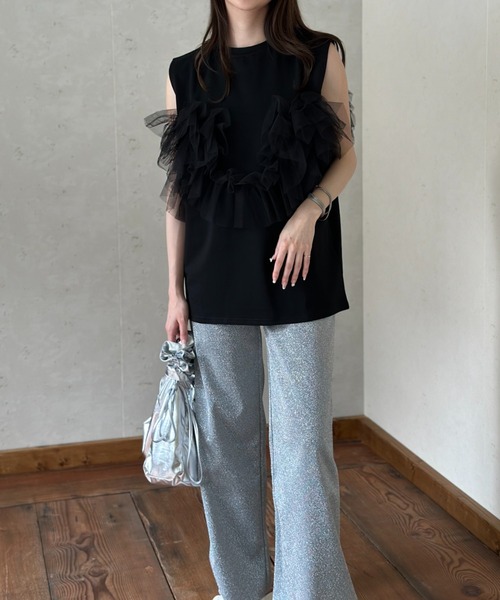 Per sist ence(パーシエンス)の「ラメカットソーパンツ(その他パンツ・レディース・グレー/ブラック・FREE)」の19枚目の写真