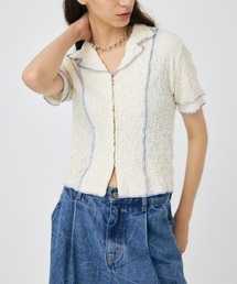 MOUSSY | BICOLOR LINE ZIP ブラウス(シャツ/ブラウス)